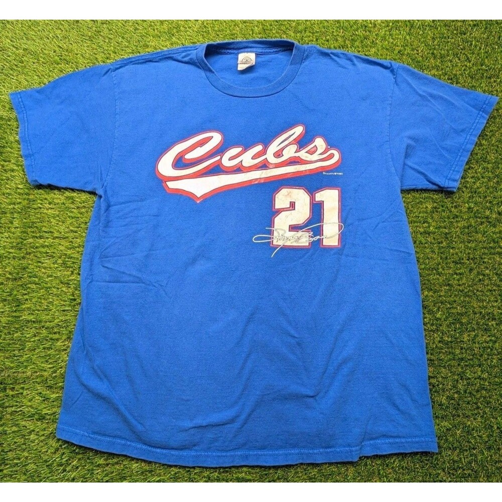 Delta Chicago Cubs Sammy Sosa 21 Size XL Blue T-Shirt 2003 MLB